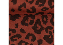 Kunstleder Wildleder Suede Clara terracotta Leo print